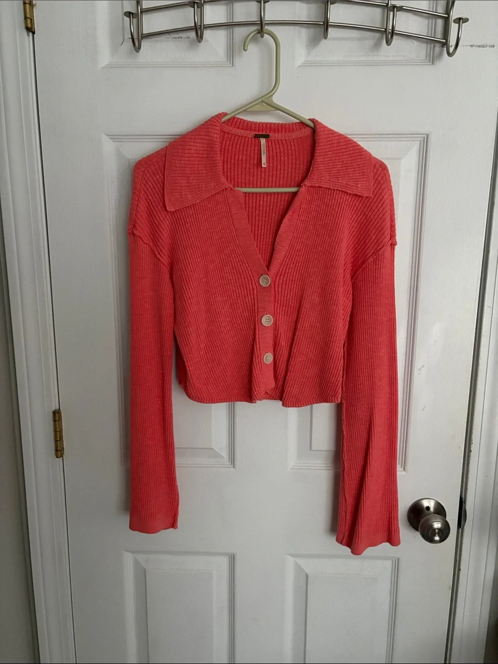 Free People collared ribbed top